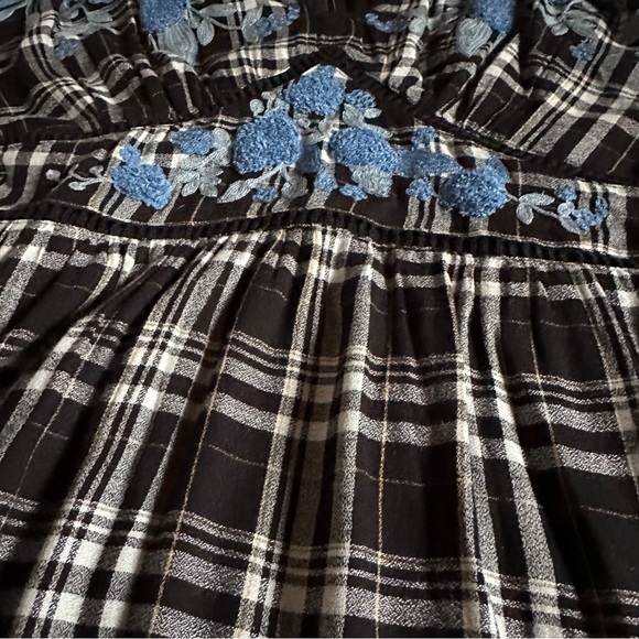 Anthropologie Sarah Plaid Embroidered Tunic NWOT Size 8 - Picture 6 of 12